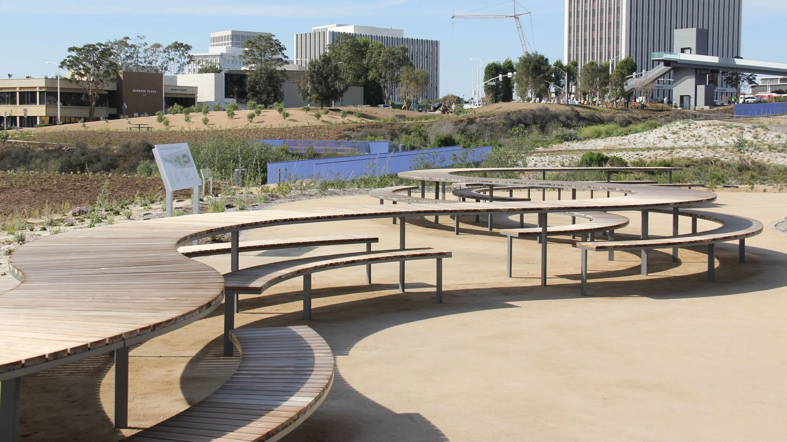 Peter Tatum architectural metal fabrication — Continuous Sweeping Table, Newport Beach, CA