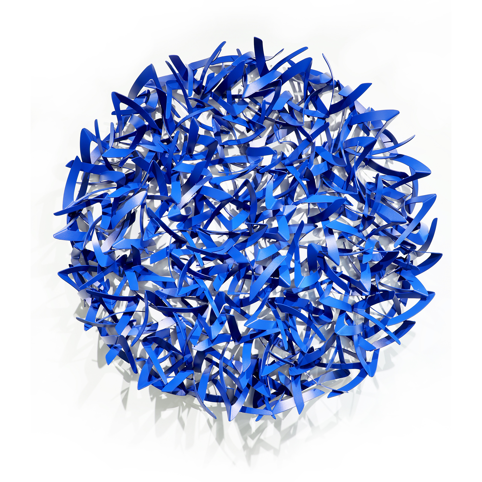 Wall sculpture fabricated by Peter Tatum for Matt Devine — Stellars J #3 (2023), 38×38×6 in